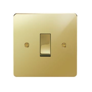 Horizon Classic 1 Gang Rocker Switch  Polished Brass Lacquered
