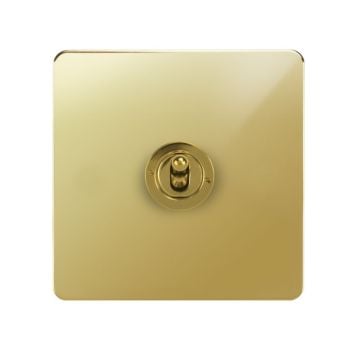Horizon Classic 1 Gang Dolly Switch Polished Brass Lacquered