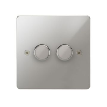 Horizon Classic 2 Gang Dimmer Switch 400w Polished Chrome Plate