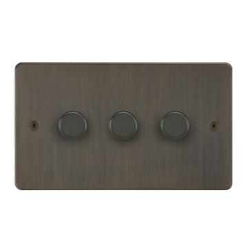 Horizon Classic 3 Gang Dimmer Switch 250w Chocolate Bronze Lacquered
