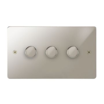Horizon Classic 3 Gang Dimmer Switch 250w Polished Nickel Plate