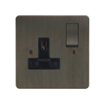 Horizon Classic 1 Gang 13 amp Switched Socket Chocolate Bronze Lacquered