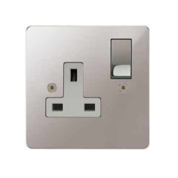Horizon Classic 1 Gang 13 amp Switched Socket Polished Stainless Steel