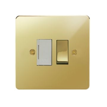 Horizon Classic 13 amp Switched Fused Spur Polished Brass Lacquered
