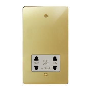 Horizon Classic Shaver Socket Polished Brass Lacquered