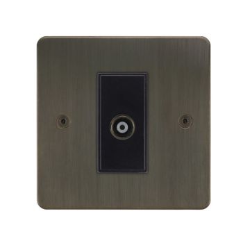 Horizon Classic 1 Gang Co-Axial TV Socket Chocolate Bronze Lacquered