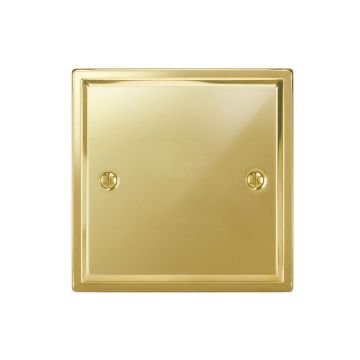 Single Blanking Plate Polished Brass Lacquered