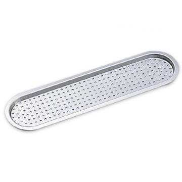 Recessed Perforated Ventilator 200 x 50 mm Satin Stainless Steel