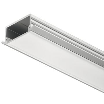 Loox Profile for LED Flexible Strip Lights Recess Mounted Milky Cover 2500 mm