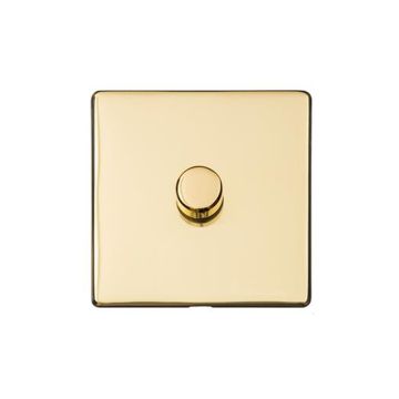 Heritage Vintage 1 Gang Trailing Edge Dimmer Polished Brass Lacquered