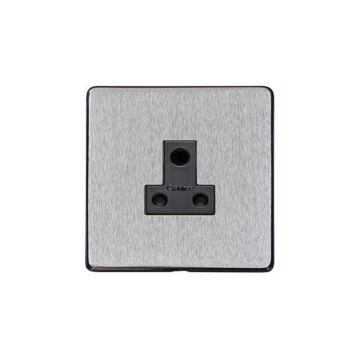 Heritage Vintage 1 Gang 5A Unswitched Socket Satin Chrome Plate