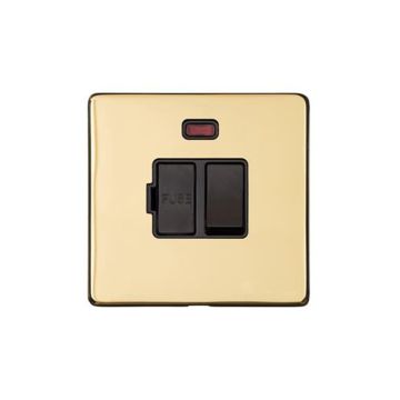 Heritage Vintage 45A Cooker Switch/Neon Polished Brass Lacquered