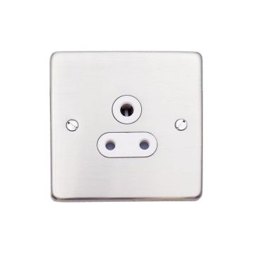 Gala Elite 1 Gang 5A Unswitched Socket White Trim-Polished Chrome Plate