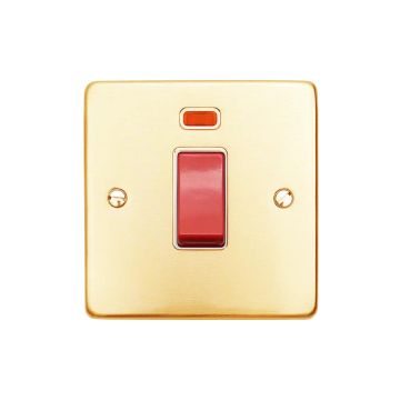 Gala Elite 45A Cooker Switch with Neon White Trim
