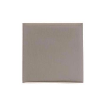 Winchester Single Blank Plate Square Concealed Fixing White Trime -Satin Nickel Plate