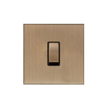 Winchester 1 Gang 2 Way Rocker Switch Square Concealed Fixing White Trime -Polished Brass Lacquered