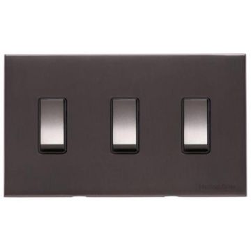 Winchester 3 Gant 2 Way Rocker Switch Square Concealed Fixing-Matt Bronze Lacquered