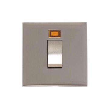 Winchester 45A Cooker Switch Neon White Trim-Satin Nickel Plate