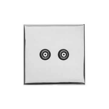 Winchester Double Co-Axial White Trim-Polished Chrome Plate