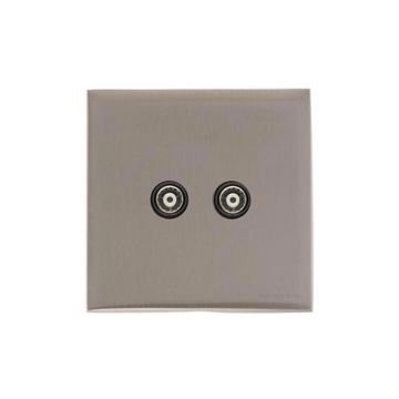 Winchester Double Co-Axial White Trim-Satin Nickel Plate