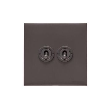 Heritage Windsor 2 Gang Dolly Switch Windsor Matt Bronze Lacquered