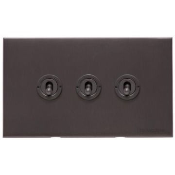 Heritage Windsor 3 Gang Dolly Switch Windsor Matt Bronze Lacquered