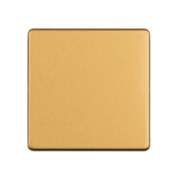 E-Lite Concealed 3 mm Single Blank Plate Satin Brass Lacquered