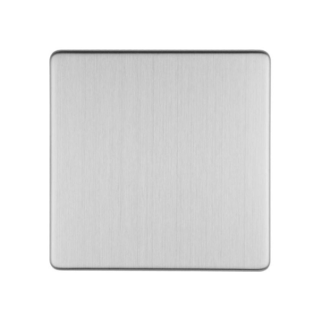 E-Lite Concealed 3 mm Single Blank Plate Satin Stainless Steel