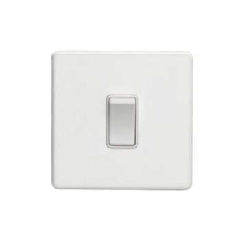 E-Lite Concealed 3 mm 1 Gang 2 Way Rocker Switch WH White