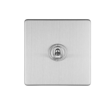 E-Lite Concealed 3 mm 1 Gang Dolly Switch Satin Stainless Steel