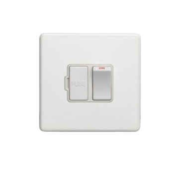 E-Lite Concealed 3 mm 13A Sw/Fused Spur WH White