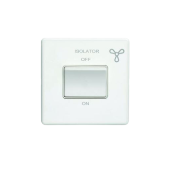 E-Lite Concealed 3 mm Fan Isolator Switch WH White