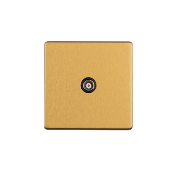 E-Lite Concealed 3 mm Single Co-Axial BK Satin Brass Lacquered