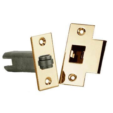 Dead-Fixing Roller Latch Polished Brass Lacquered