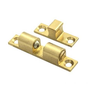 Twin Ball Catch 42mm Polished Brass Lacquered
