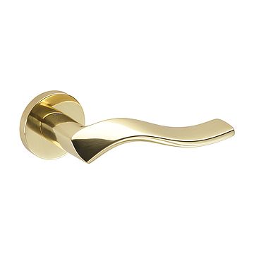 Helice 133 Lever Handle on Round Rose Polished Chrome Plate