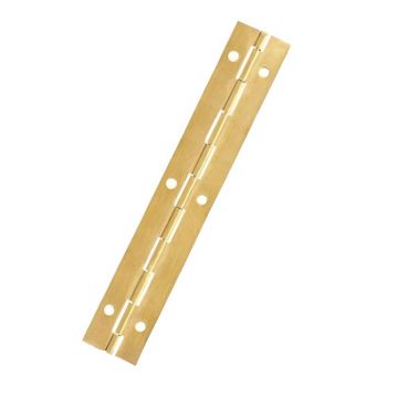 Mild Steel Continuous Hinge 1829 x 38 mm Electro Brass Plated