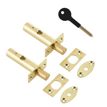 SDS Mortice Security Bolt 60 mm Twin Pack with Key