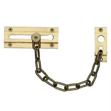 Security Door Chain Polished Brass Lacquered