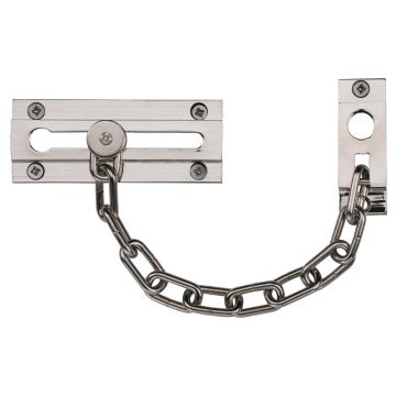 Security Door Chain Polished Nickel Plate