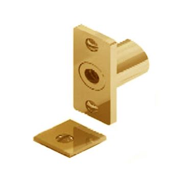 Locking Mortice Sash Stop Polished Brass Lacquered