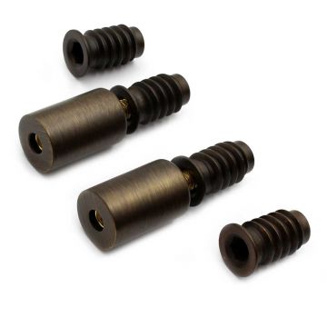 SDS Sash Window Stop Set includes 2 Stops & 4 Ferrules Imitation Bronze Lacquered