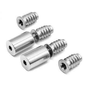 SDS Sash Window Stop Set includes 2 Stops & 4 Ferrules Polished Chrome Plate