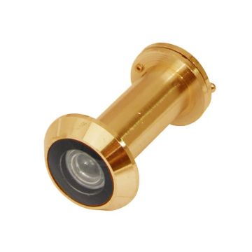 Door Viewer 200 Degrees Door Thickness 60-80 mm Polished Brass Lacquered
