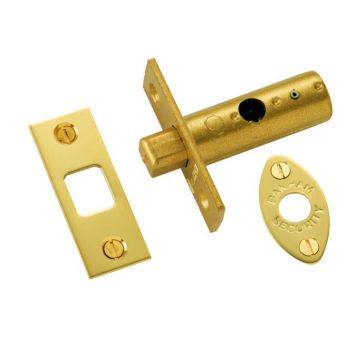 Banham W105 security bolt Polished Brass Lacquered
