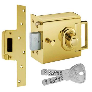 Banham L2000E Escape lock Polished Brass Lacquered
