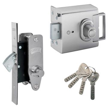 Banham Apartment Locks L2000E and M2003 Satin Nickel Plate

