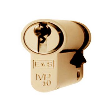 Euro Profile 10 pin Single Cylinder 42 mm Polished Brass Lacquered
