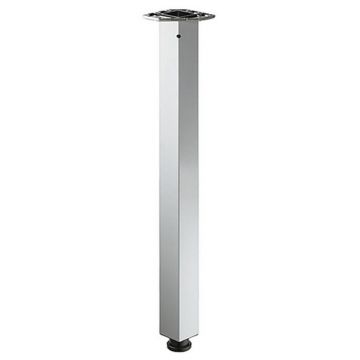 Square Table Leg 705 x 60 mm Satin Stainless Finish