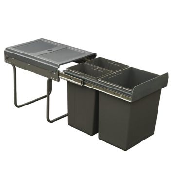 Hafele Pull Out Bin 40 Litres Soft Close Standard finish
